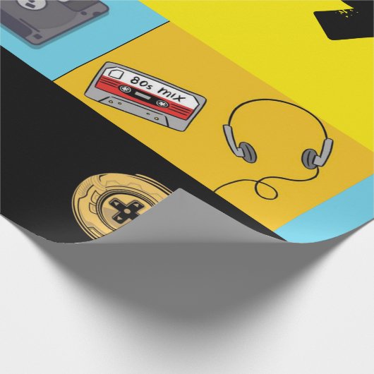 90er-Jahre-Wrapping Paper Geschenkpapier (Ecke)