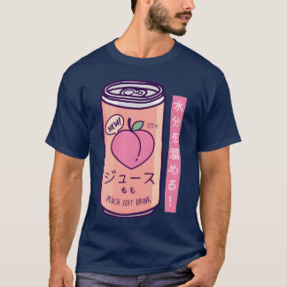 90er japanisches ästhetisches Pfirsichsaftgetränk T-Shirt