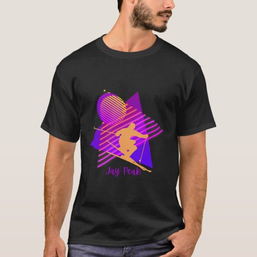 90er Jay Peak Vermont Skifahrer T-Shirt (Vorderseite)