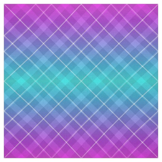 90er Kariertes Muster Girly Pink Lila Ombre Stoff (Muster)