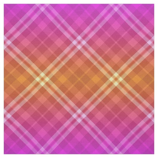 90er Kariertes Muster Girly Pink Yellow Ombre Stoff (Muster)