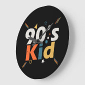 90er-Kid Große Wanduhr (Winkel)