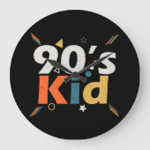 90er-Kid Große Wanduhr (Vorderseite)