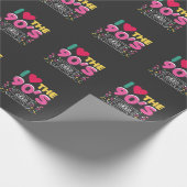 90er Liebe der Ausstattungs-I die Neunzigerjahre Geschenkpapier (Ecke)