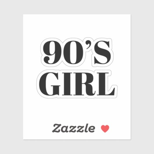 90er-Mädchen Aufkleber (Blatt)