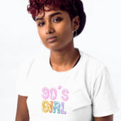 90er Mädchen einfache Text modern weiß T-Shirt