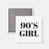 90er-Mädchen Magnet (Vorderseite/Rückseite)