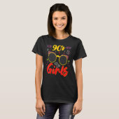 90er Mädchen Retro 90er Mode Leopard Print Sunglas T-Shirt (Vorne ganz)