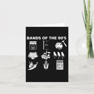 90er-Musikbands Icons Popkultur Lustig Retro Grafi Karte