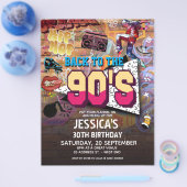 90er Party zum Geburtstag Flyer (Einzeln)