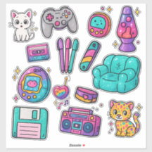 90er Prop Pack Aufkleber – Glitter