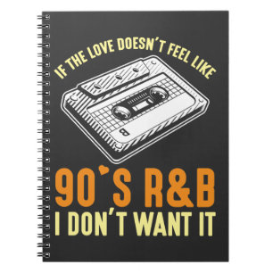 90er R&B Music Cassette 90s Songs Lover Notizblock