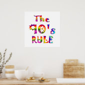 90er-Regel Poster (Küche)