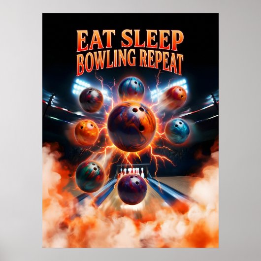 90er Retro-Bowling-Bootleg Poster (Vorne)