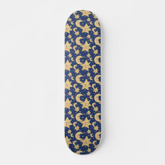 90er Retro Himmelskörper Skateboard Deck Mond & St