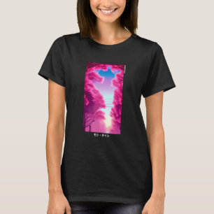 90er Retro Japanische Vaporwave Kirschblüten-Ästhe T-Shirt