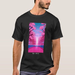 90er Retro-Japanischer Vaporwave Kirschblüten-Ästh T-Shirt