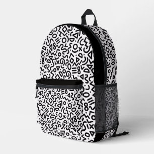 90er Retro-Muster-Rucksack  Bedruckter Rucksack