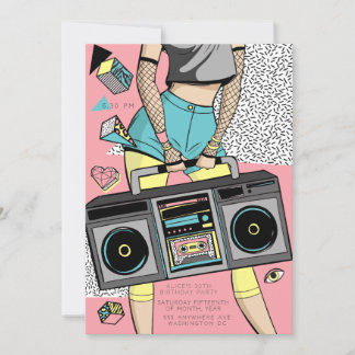 90er Retro-Party Event Einladung