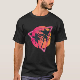 90er Retro Sonnenuntergang Vintage Strand Stimmung T-Shirt