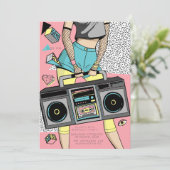 90er Retro-Themenparty-Veranstaltung Einladung (Stehend Vorderseite)