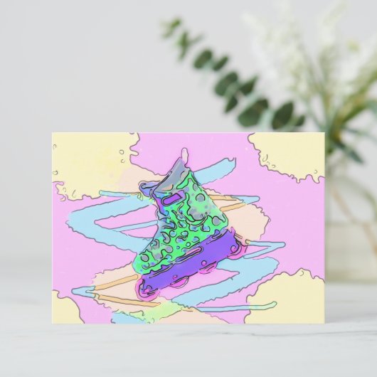 90er-Rollerblade-Spritzer-Tasse Karte (Stehend Vorderseite)