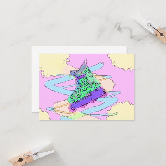 90er-Rollerblade-Spritzer-Tasse Karte (Vorderseite/Rückseite Beispiel)