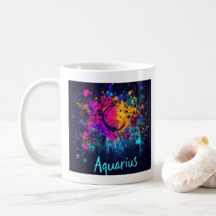 "90er-Rücken-Aquarius: Spritzer Paint Tasse" Kaffeetasse
