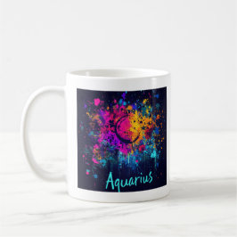 "90er-Rücken-Aquarius: Spritzer Paint Tasse" Kaffeetasse