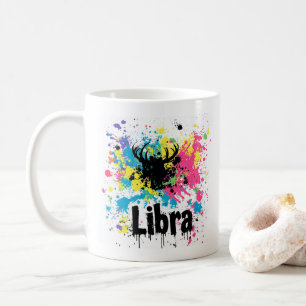 "90er-Rückensteigerlibra: Spritzer Paint Tasse" Kaffeetasse