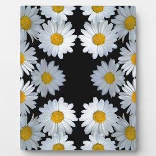 90er schwarze Gänseblume Fotoplatte