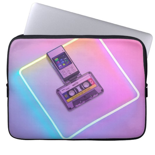 90er-Tech-Retrospektive Laptopschutzhülle (Vorderseite)