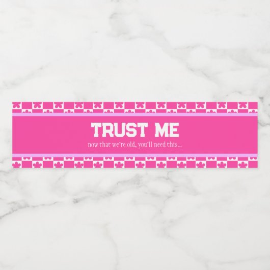 90er Throwback Birthday Funny Wasserflaschenetikett (Einzelnes Label)