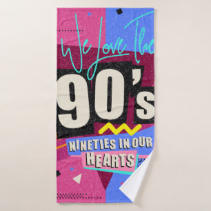 90er und 80er Poster. Wir haben die 90er Jahre Lie Badehandtuch