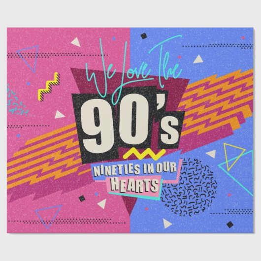 90er und 80er Poster. Wir haben die 90er Jahre Lie Geschenkpapier (Flach)