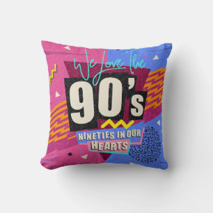 90er und 80er Poster. Wir haben die 90er Jahre Lie Kissen