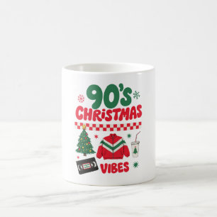 90er Weihnachts-Vibes Retro Nostalgie VHS-Training Kaffeetasse