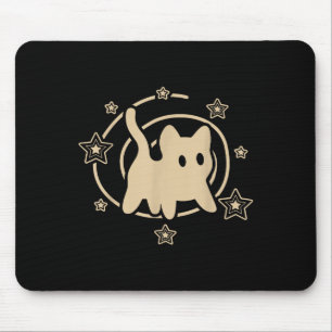 90er Y2k Y Tomcat Katze ist unter sternenklaren Sc Mousepad