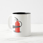 90Fire Extinguisher_rasterized Zweifarbige Tasse (Vorderseite Links)