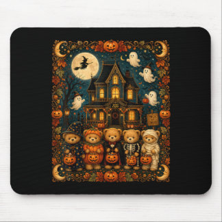 90s Bears Halloween Humorous Vintage Haunted Mousepad