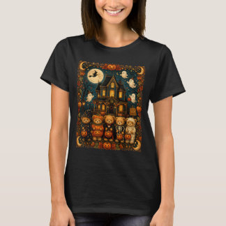 90s Bears Halloween Humorous Vintage Haunted T-Shirt