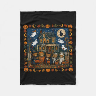 90s Bears Halloween Trick Or Treat Fall Season Fleecedecke