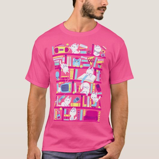 90S-Bibliothek T-Shirt (Vorderseite)