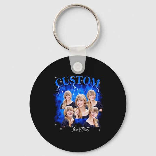 90s Bootleg Rap Tee Photo Schlüsselanhänger (Vorderseite)