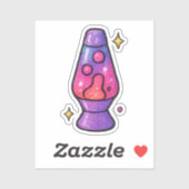 90s glitter gel pen style lava lamp sticker (Blatt)