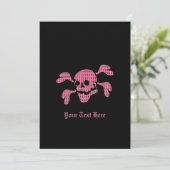 90s Goth Rockabilly Skull and Crossbones Punk Joll Einladung (Stehend Vorderseite)