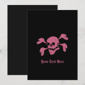 90s Goth Rockabilly Skull and Crossbones Punk Joll Einladung (Vorne/Hinten)