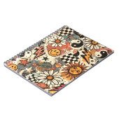 90s Happy Faces Sun Flowers Pattern Notizblock (Linke Seite)