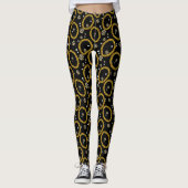 90's Hip Hop Rap Music Cuban Link Chain Leggings (Vorderseite)