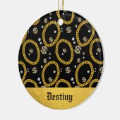 90's Hip Hop Rap Music Gold Cuban Link Chain Keramik Ornament (Links)